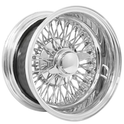 13x7" LA Wire Wheels Reverse 72-Spoke Cross Lace Chrome Rims