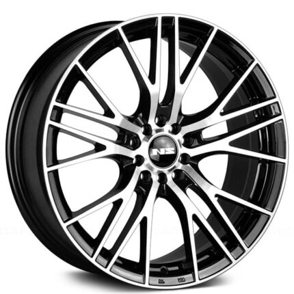 15" NS Wheels Tuner NS1604 Black Machined Rims