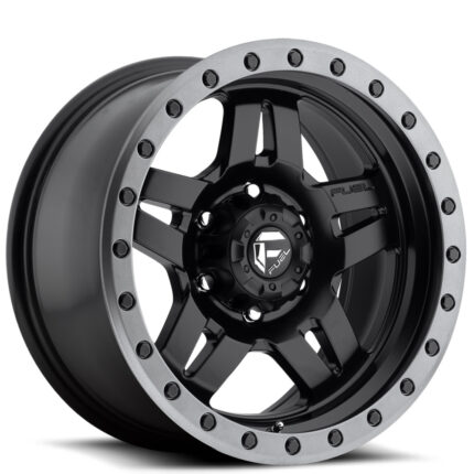 16" Fuel Wheels D557 Anza Matte Black with Grey Ring Off-Road Rims