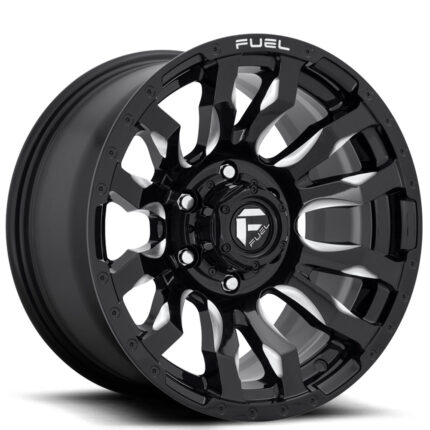 16" Fuel Wheels D673 Blitz Gloss Black Milled Off-Road Rims