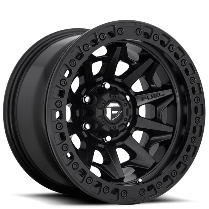 17" Fuel Wheels D114 Covert Beadlock Matte Black with Matte Black Ring Off-Road Rims