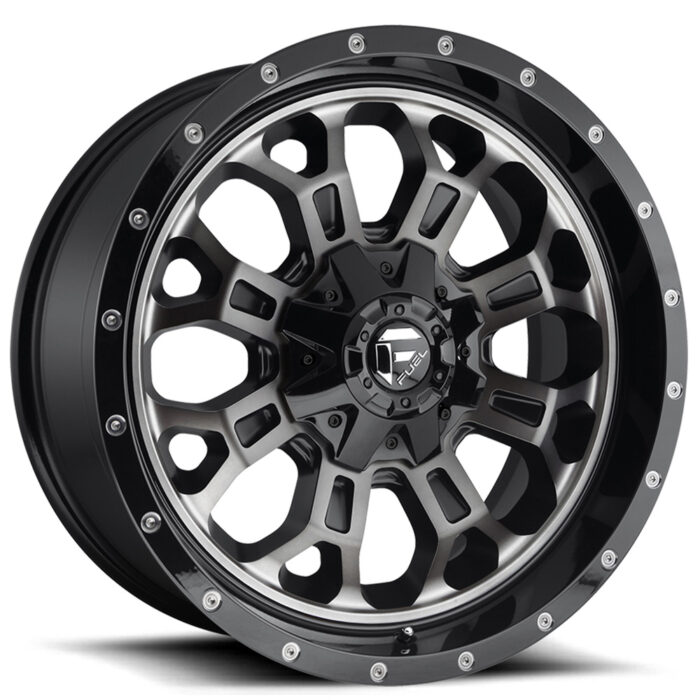 17" Fuel Wheels D561 Crush Gloss Black Double Dark Tint Off-Road Rims