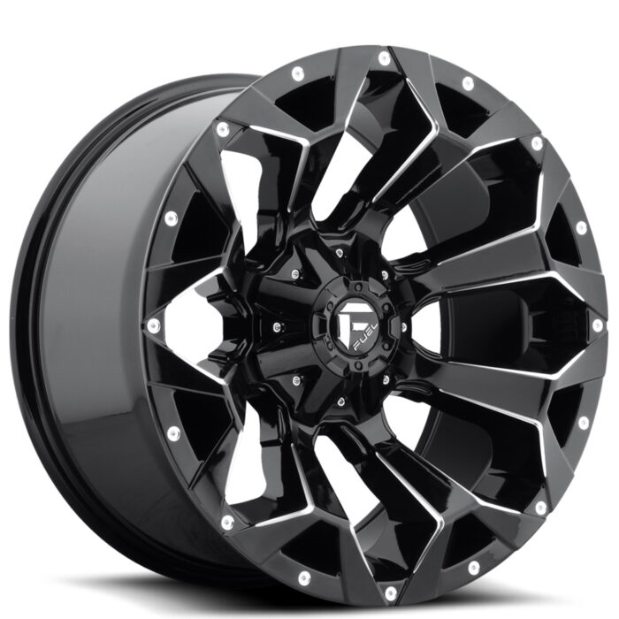 17" Fuel Wheels D576 Assault Gloss Black Milled Off-Road Rims