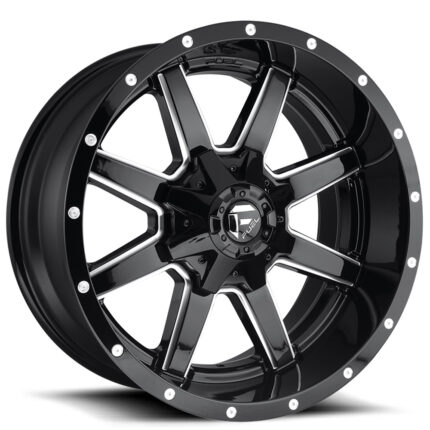 17" Fuel Wheels D610 Maverick Gloss Black Milled Off-Road Rims