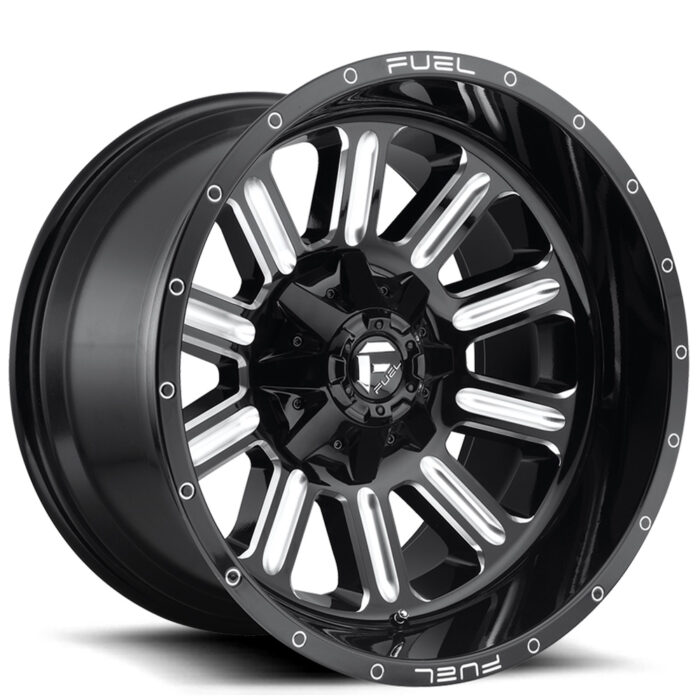 17" Fuel Wheels D620 Hardline Gloss Black Milled Off-Road Rims