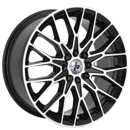 17" Impact Racing Wheels 501 Gloss Black with Machined Face Rims