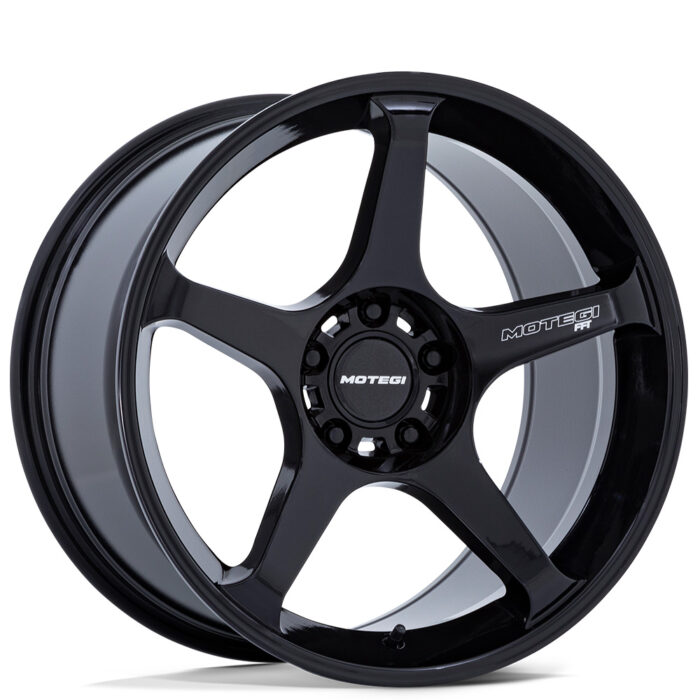 17" Staggered Motegi Racing Wheels MR159 Battle V Blackbird Metallic Flow Formed Rims