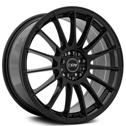 17x7" DRW D15 Gloss Black Wheels (4x100/114, +40mm)