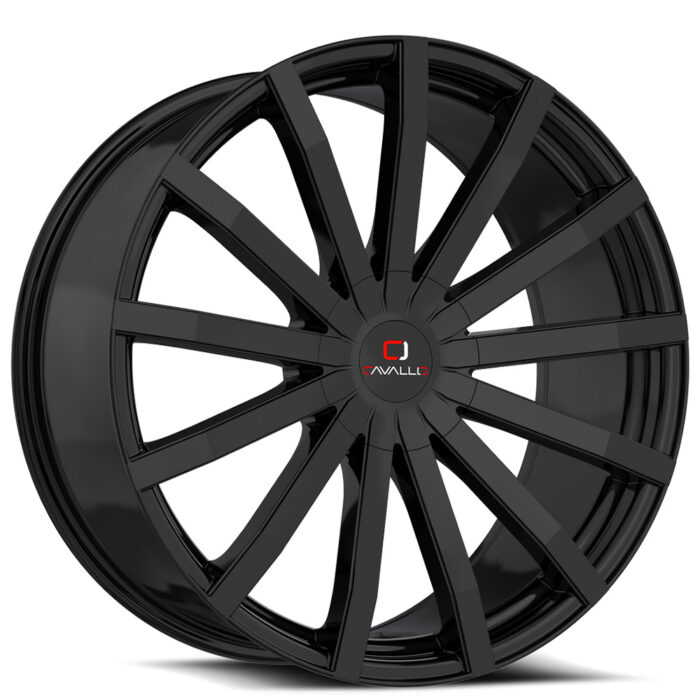 18" Cavallo Wheels CLV-52 Gloss Black Rims