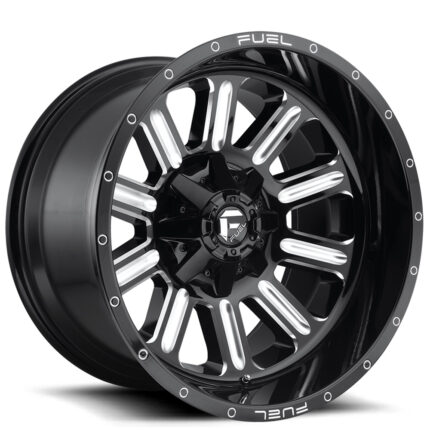 18" Fuel Wheels D620 Hardline Gloss Black Milled Off-Road Rims