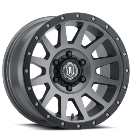 18" ICON Alloys Wheels Compression Titanium Off-Road Rims