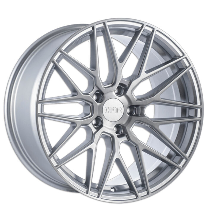 18" Staggered F1R Wheels F103 Brushed Silver Rims