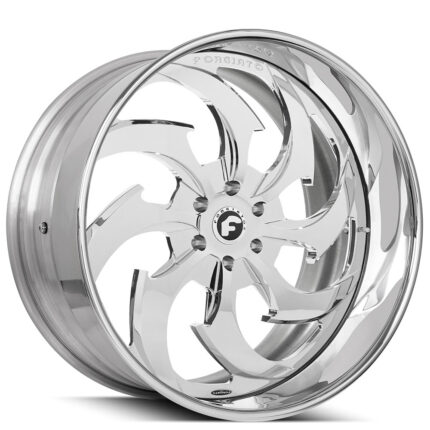 19" Staggered Forgiato Wheels Avviato-FF Chrome Forged Rims