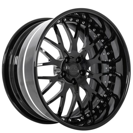 20" AC Forged Wheels ACF701 Gloss Black Three Piece Rims