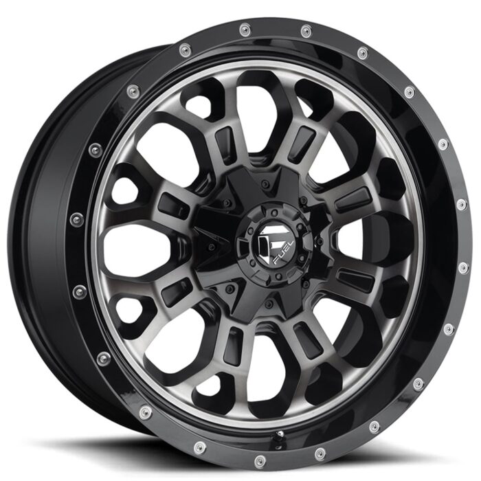 20" Fuel Wheels D561 Crush Gloss Black Double Dark Tint Off-Road Rims