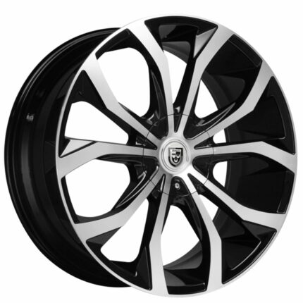 20" Lexani Wheels Lust Black Machined Rims