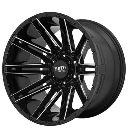 20" Moto Metal Wheels MO998 Kraken Gloss Black Milled Off-Road Rims