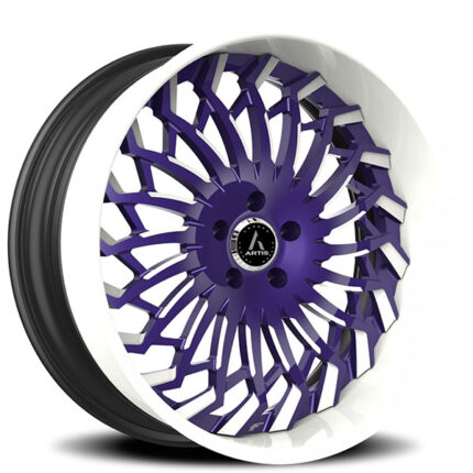 20" Staggered Artis Forged Wheels Spartacus Custom 2-Tone Face with Color Matching Lip Rims
