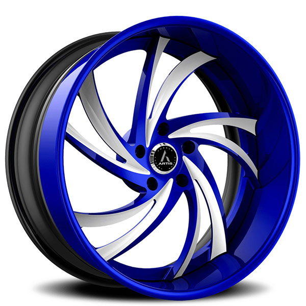 20" Staggered Artis Forged Wheels Twister Custom 2-Tone Face with Color Matching Lip Rims