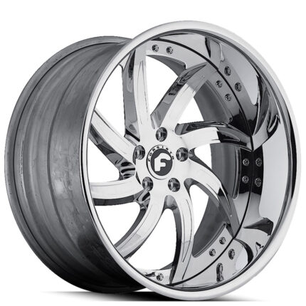 20" Staggered Forgiato Wheels Azioni Chrome Forged Rims