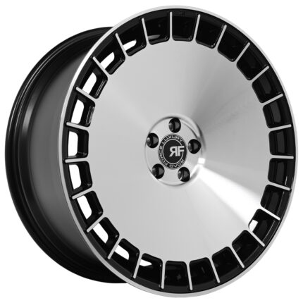 20" Staggered Road Force Wheels RF30 Gloss Black with Machined Face Rims