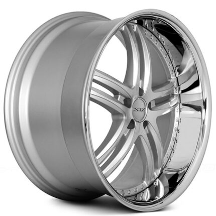 20" Staggered XIX Wheels X15 Silver Machine with SS Lip Polaris Slingshot / 3-Wheeler Rims