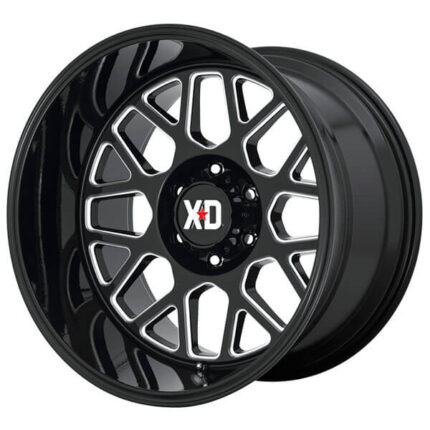 20" XD Wheels XD849 Grenade 2 Gloss Black Milled Off-Road Rims