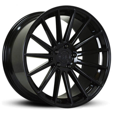 21" Staggered Road Force Wheels RF15 Gloss Black Rims