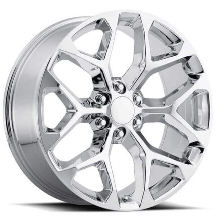 22" Chevy Truck Snowflake Wheels FR 59 Chrome OEM Replica Rims