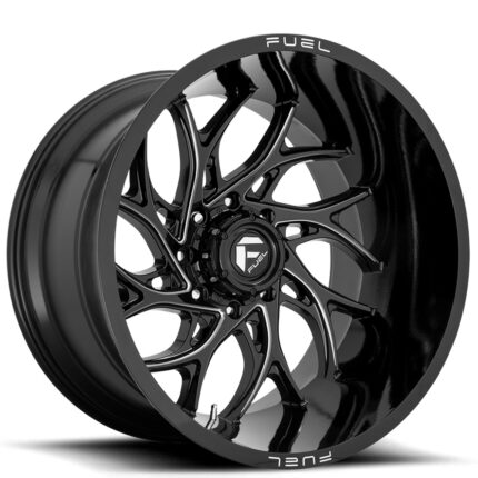 22" Fuel Wheels D741 Runner Gloss Black Milled Off-Road Rims