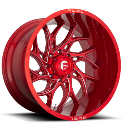 22" Fuel Wheels D742 Runner Candy Red Milled Off-Road Rims