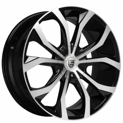 22" Lexani Wheels Lust Black Machined Rims