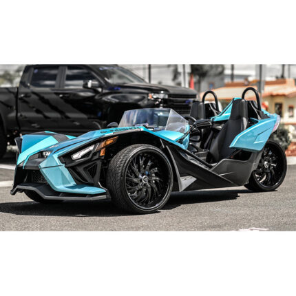 22" Staggered Artis Wheels Decatur Gloss Black Polaris Slingshot / 3-Wheeler Rims