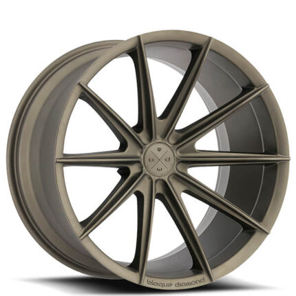 22" Staggered Blaque Diamond Wheels BD-11 Matte Bronze Polaris Slingshot / 3-Wheeler Rims