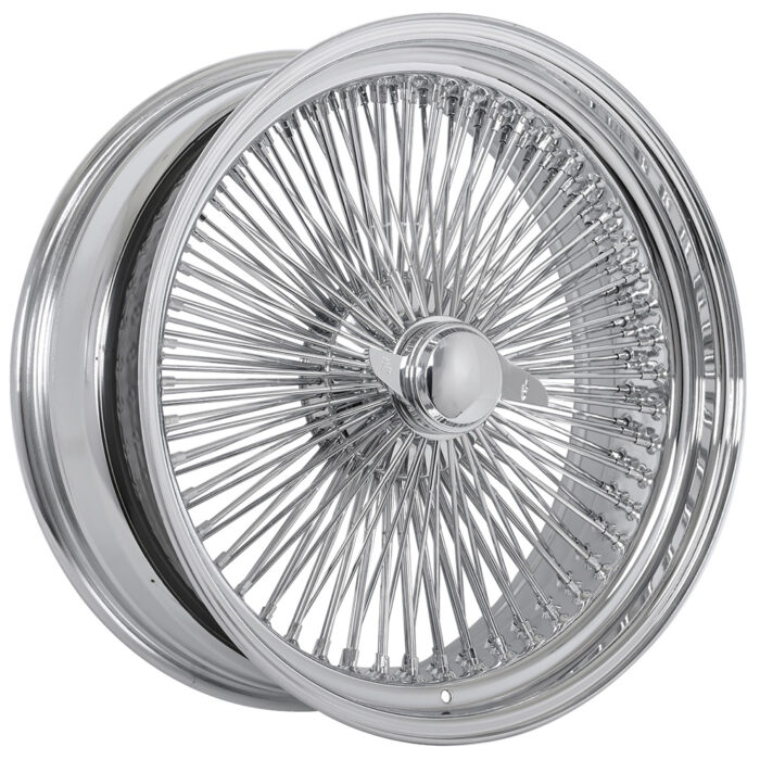 22x8" LA Wire Wheels Standard 150-Spoke Straight Lace Chrome Rims