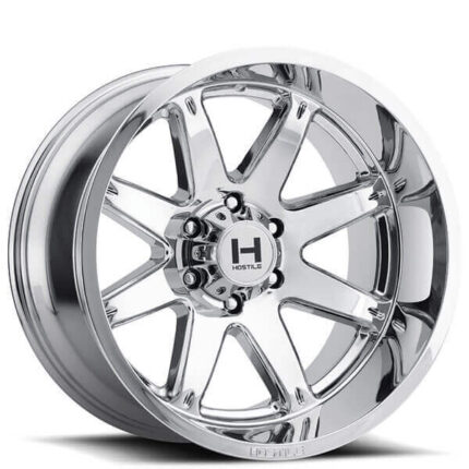 24" Hostile Wheels H109 Alpha Chrome Off-Road Rims