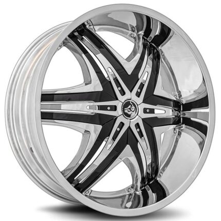 26" Diablo Wheels Elite Chrome with Black Inserts Rims
