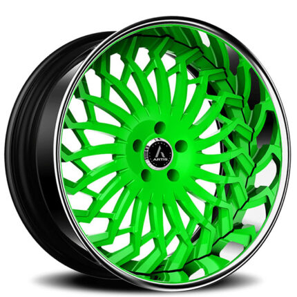 28" Artis Forged Wheels Spartacus Custom Color Matching Face with Chrome Lip Rims