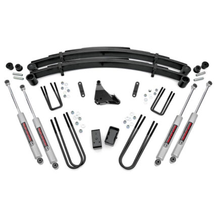 4" Rough Country Suspension Lift Kit | Leaf Springs (Ford Super Duty 4WD 1999-2004)