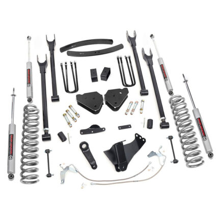 6" Rough Country Suspension Lift Kit | 4-Link (Ford Super Duty 4WD 2008-2010)