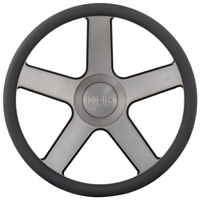 DUB Custom Steering Wheel Baller Brushed DDT with Matte Clear