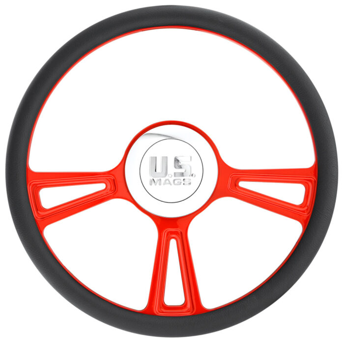 U.S. Mags Custom Steering Wheel M-one Half-Cut Custom Red