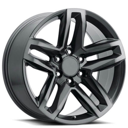 20" Chevy Silverado Z71 Trail Boss Wheels FR 94 Titanium Grey with Dark Clear OEM Replica Rims