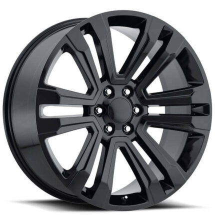 22" Cadillac Escalade Wheels FR 72 Gloss Black OEM Replica Rims