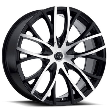 22" VCT Wheels V76 Black Machined Rims