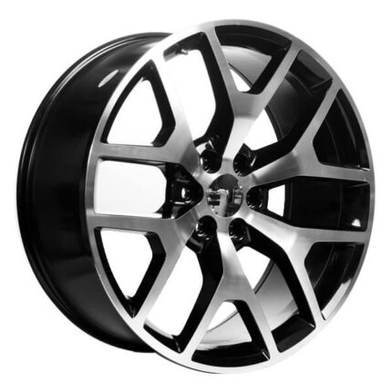 24" GMC Sierra Wheels 288 Black Machined OEM Replica Rims