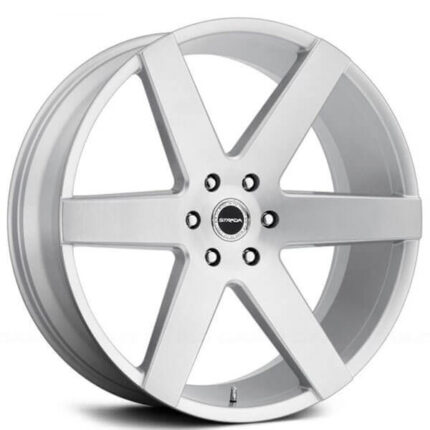 24" Strada Wheels Coda Silver Brushed Rims