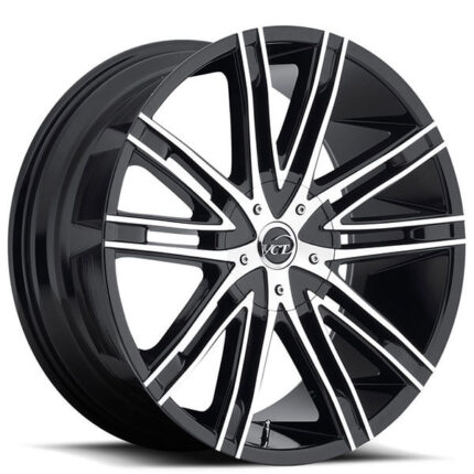 24" VCT Wheels V28 Black Machined Rims