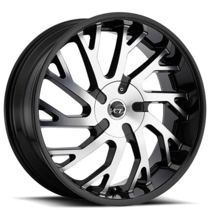 24" VCT Wheels V77 Black Machined Huge Size Lip Rims