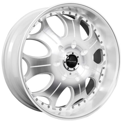 24x9.5" Giovanna Sette White Machined Wheels (Blank, +35mm)